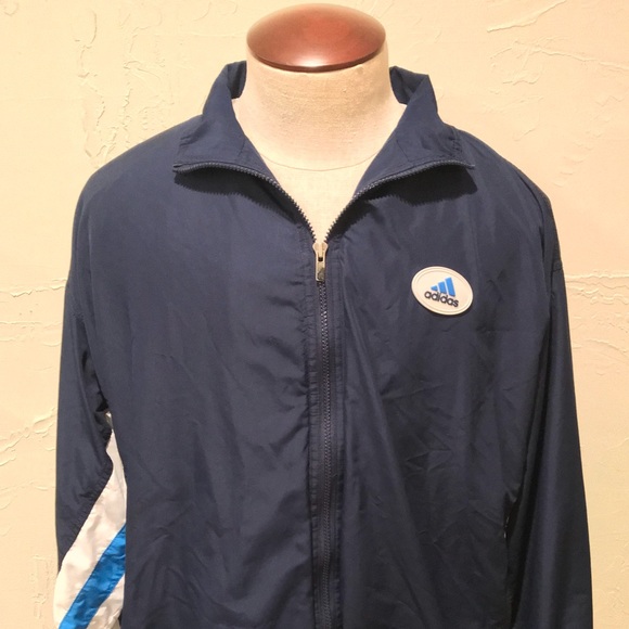 adidas Other - Vintage Adidas Windbreaker Mens XL Blue & White